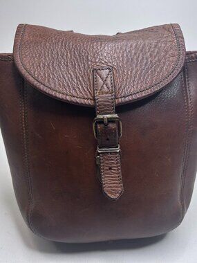 Genuine Leather ROOTS Canada VTG Brown Backpack.